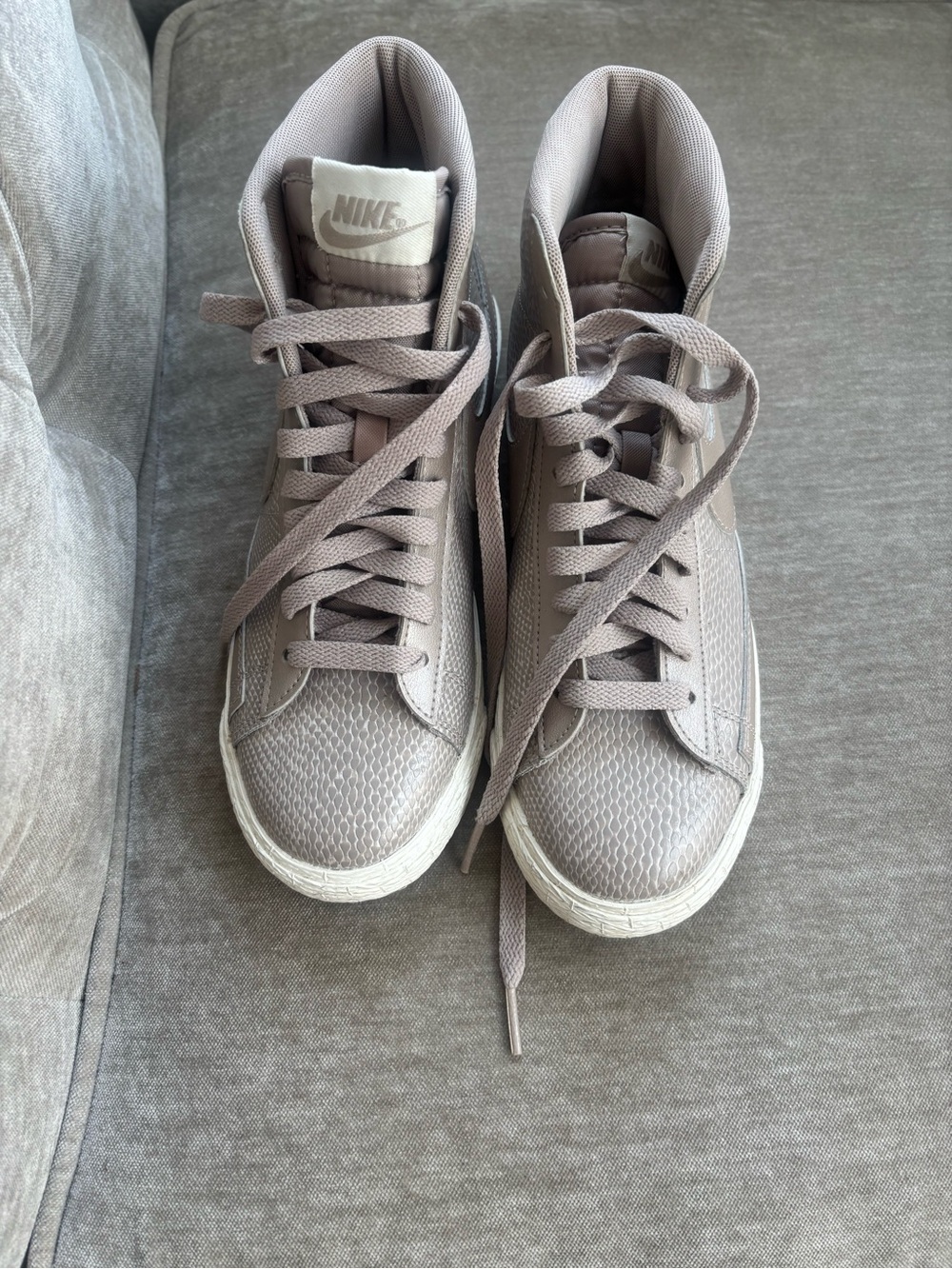 Nike Women’s Taupe/Light Brown High-Top Sneakers